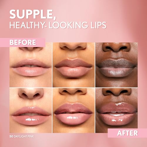 COVERGIRL Clean Fresh Yummy Gloss Daylight Pink 50 Lip Gloss 0.33oz - Hydrating, Vegan, Glossy Shine
