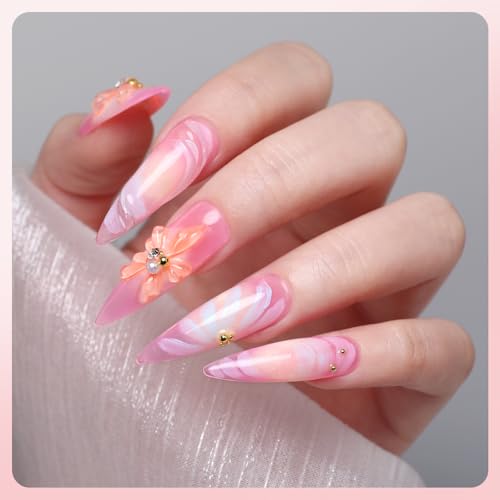 Ozzeal 3D Gel Nail Art Kit, Clear Sculpting & Rhinestone Glue, UV/LED Safe