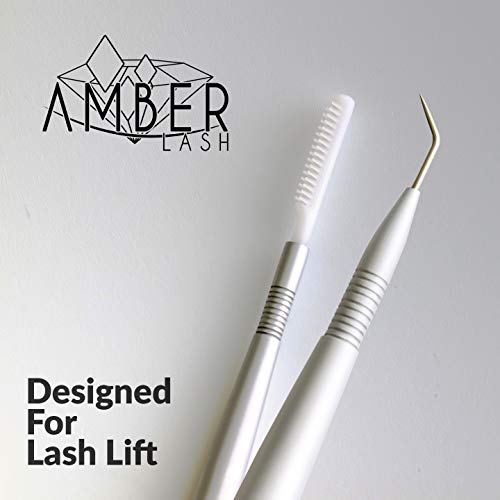 Amber Lash Stainless Steel Lash Lift Tool with Double Row Brush