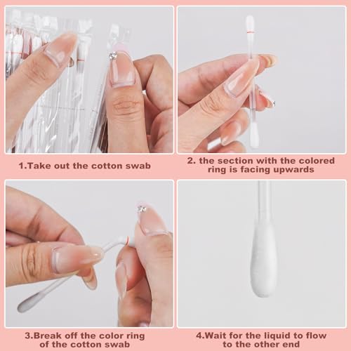Pack of 200 Cotton Makeup Remover Swabs with Lemon Oil