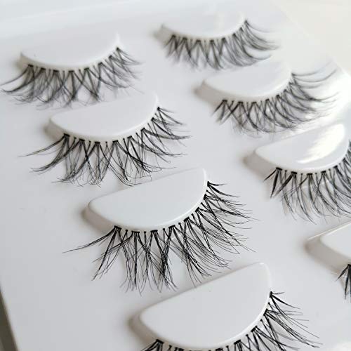 JOSALINAS Crisscross Wispy False Eyelashes - 5 Pairs Winter Glamour Lashes