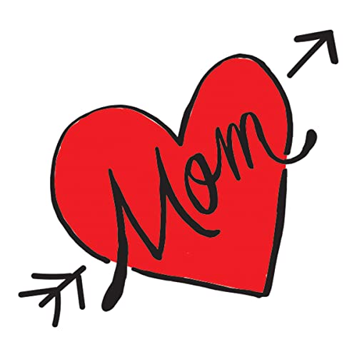 Contemporary Mom Heart Temporary Tattoos 10pk - Perfect for Mother's Day & Baby Announcements