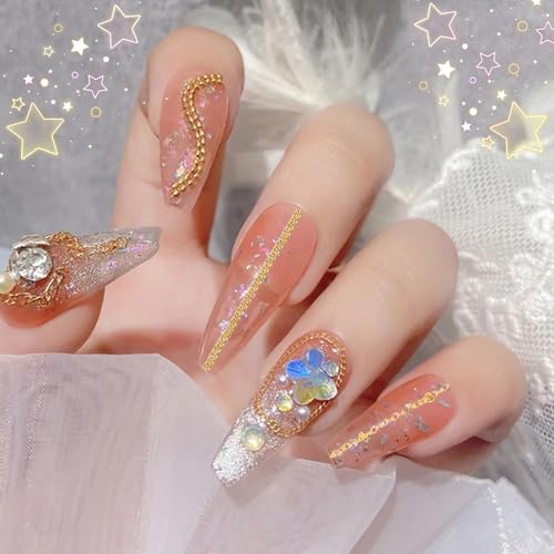 Set-1 30 Gold Metal Nail Chains for Punk Nail Art & DIY Manicure