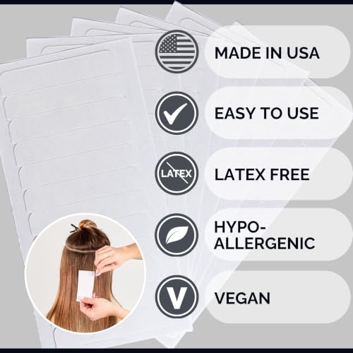 Big Kizzy Pro Hold Single Sided Replacement Tape for Hair Extensions - 48 Tabs, 5-7+ Weeks