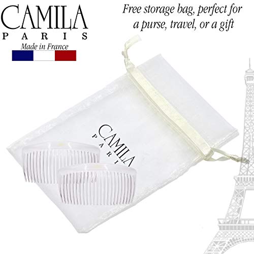 Camila Clear Large French Twist Hair Side Comb - 4" Clip