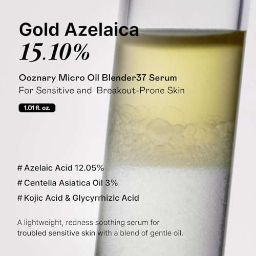 Azelaic Acid 12% Serum with Kojic Acid for Acne & Redness Relief - 30ml