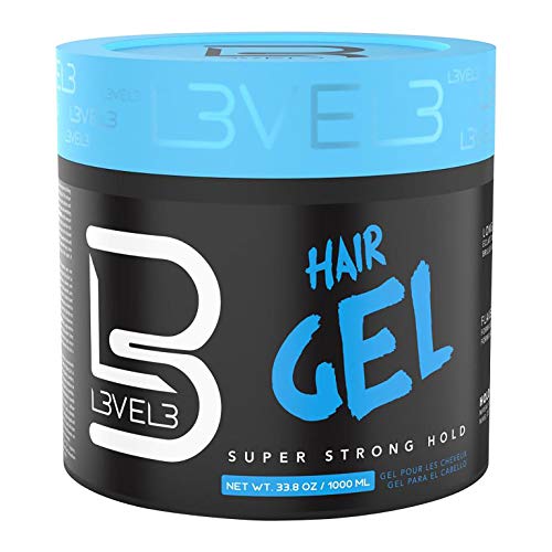 L3 Level 3 Super Strong Hold Hair Gel - Flake-Free Styling Gel, 33.8 oz