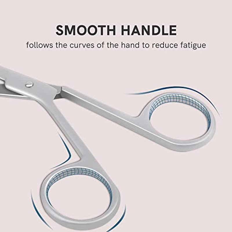 Professional Scissor Tweezers - 3Cr13 Stainless Steel Tweezers with Handles, Larger Grabbing Surface Area, Precision Eyebrow Tweezers for Women and Men Facial Hair