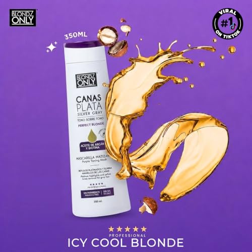 Icy Cool Blonde Hair Toning Mask with Argan Oil - 11.8 Fl. Oz