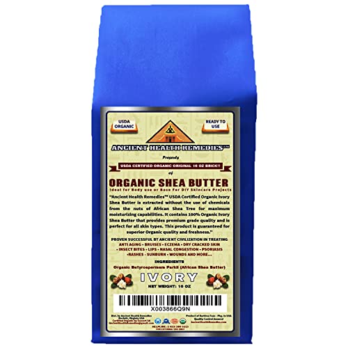 16 Ounce Organic Unrefined Raw African Ivory Shea Butter - Anti-Aging & Moisturizer