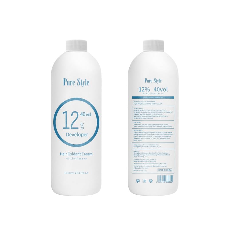 Professional 40 Volume Hair Developer Cream - Ideal for Hair Bleach & Color Dye | 1000ml