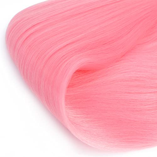 Alrence 30 Inch Pink Braiding Hair - Pre Stretched 3 Packs for Knotless Braids