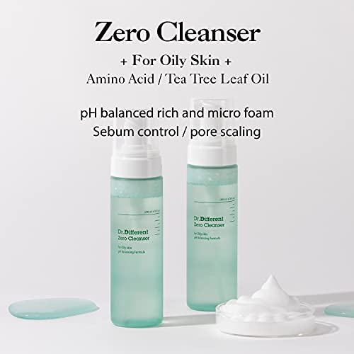 Dr.Different Zero Cleanser for Oily Skin - pH 5.5 Foaming Face Wash