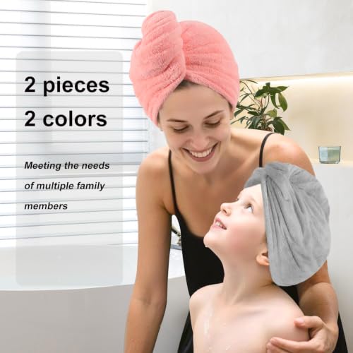 Microfiber Hair Drying Towel Wrap - Super Absorbent & Soft
