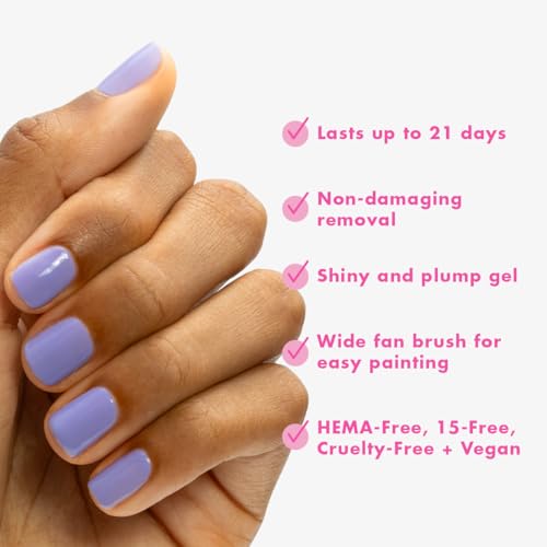 Olive & June HEMA-Free Gel Nail Polish - Bold & Unshaken Purple, 21 Days Wear