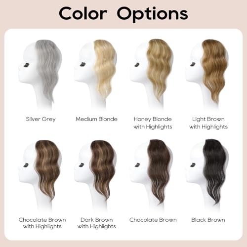 REECHO 12-Inch Beach Wave Clip-In Hair Volumizer - 2PCS Hair Extensions