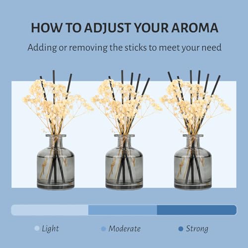 Brakula White Jasmine Reed Diffuser Set with 8 Sticks - 180ml