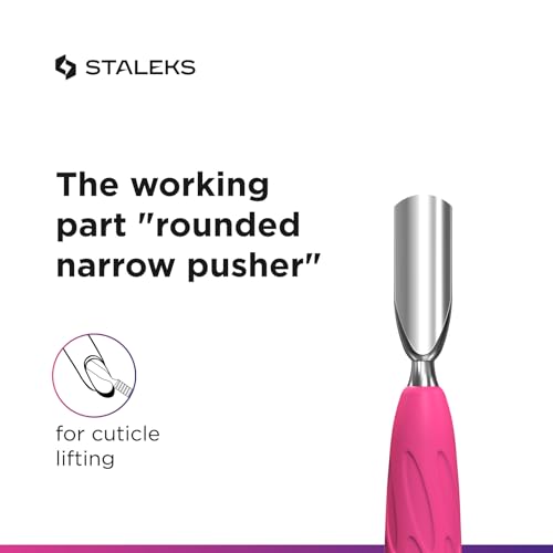 Staleks Pro Manicure Pusher UNIQ 10 - Silicone Handle Nail Tool