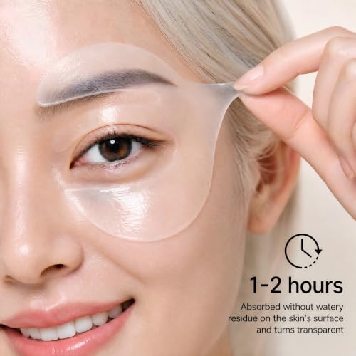 LLVYUO Rose Bio-Collagen Deep Eye Patches 14 Pairs, 6-in-1 Anti-Aging & Dark Circles