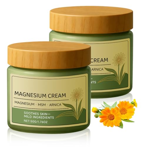 Magnesium Cream with MSM & Arnica - Soothing Daily Body Care, 2 Pack (50g)