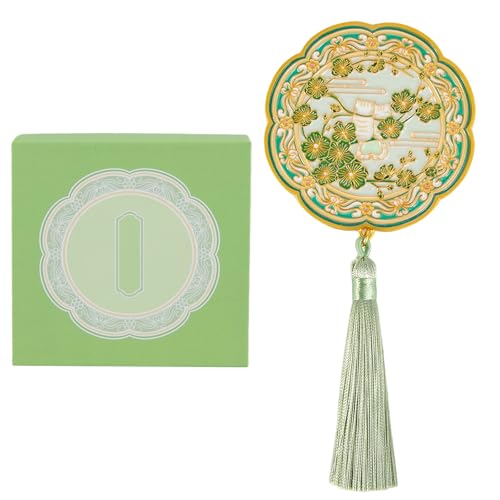 Vintage Chinese Style Compact Mirror - Portable Metal Pocket Makeup Mirror