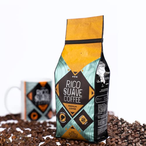 Rico Suave Premium Coffee - 100% Ecuadorian Arabica Beans, Medium-Dark Roast, Whole Beans (340g)
