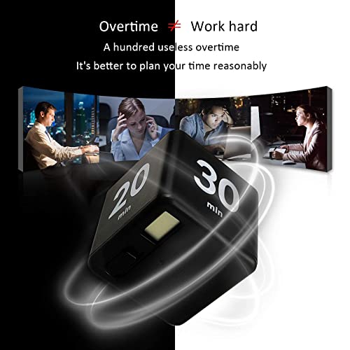 Feilifan Flip Cube Timer for Cooking, Study, and Work - 15/20/30/60 Min