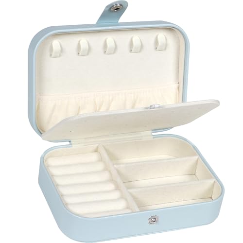 Hatori Travel Jewelry Box - Compact PU Leather Organizer for Women
