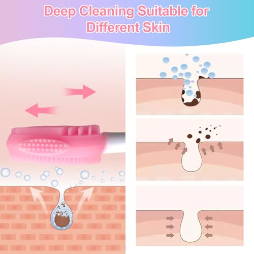 MUIIGOOD Silicone Face Scrubber & Cleansing Brush for Exfoliation