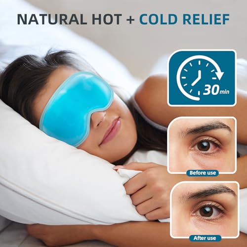 Chillojos Blue Reusable Gel Cold Eye Mask for Puffy Eyes & Dark Circles - Post-Surgery & Migraine Relief
