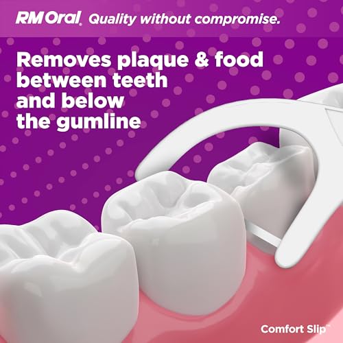 RM Oral Comfort Slip Premium Flossers Mint, 90 Count – Pack of 1