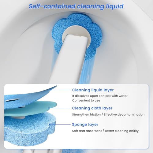 Ariie Toilet Cleaning System with 24 Disposable Brush Refills