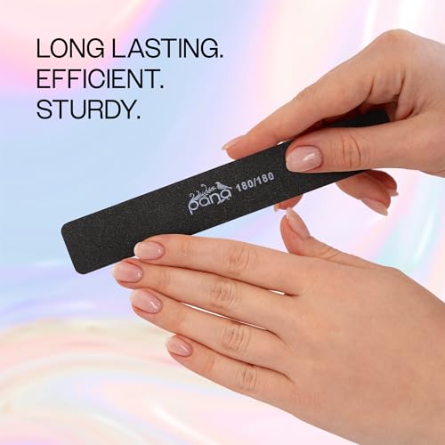 PANA Jumbo Double-Sided Nail Files - 10 Pack, 180/180 Grit