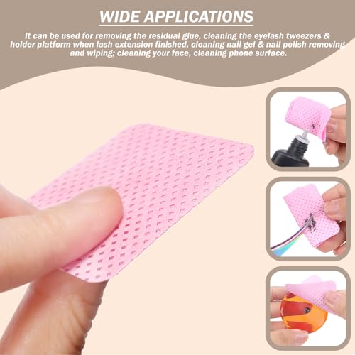 600 Pcs Lint Free Nail Wipes - Non-Woven Fabric Cleaning Pads