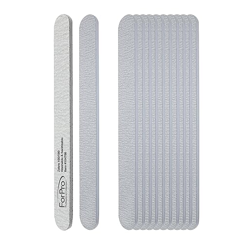 ForPro Zebra Nail Foam Boards - 12ct, 100/180 Grit, Washable