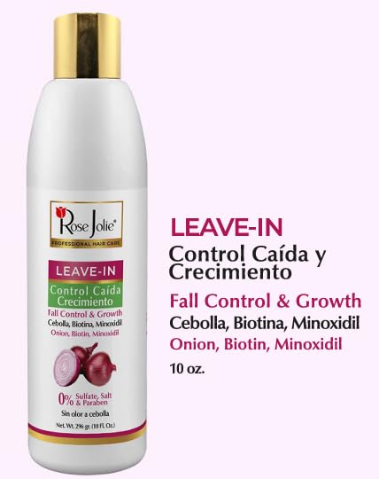 Onion & Biotin Hair Growth Bundle - Shampoo, Hair Mask & Leave-In Conditioner | Sulfate & Paraben Free, 3 Items