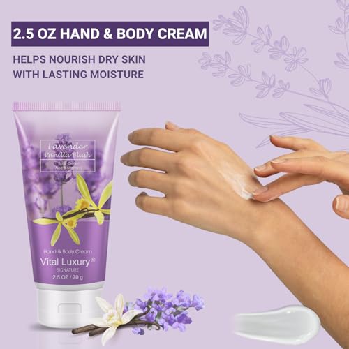 Lavender Vanilla Bath Set - 4-Piece Spa Gift Set with Shower Gel, Lotion, Hand Cream & Mist