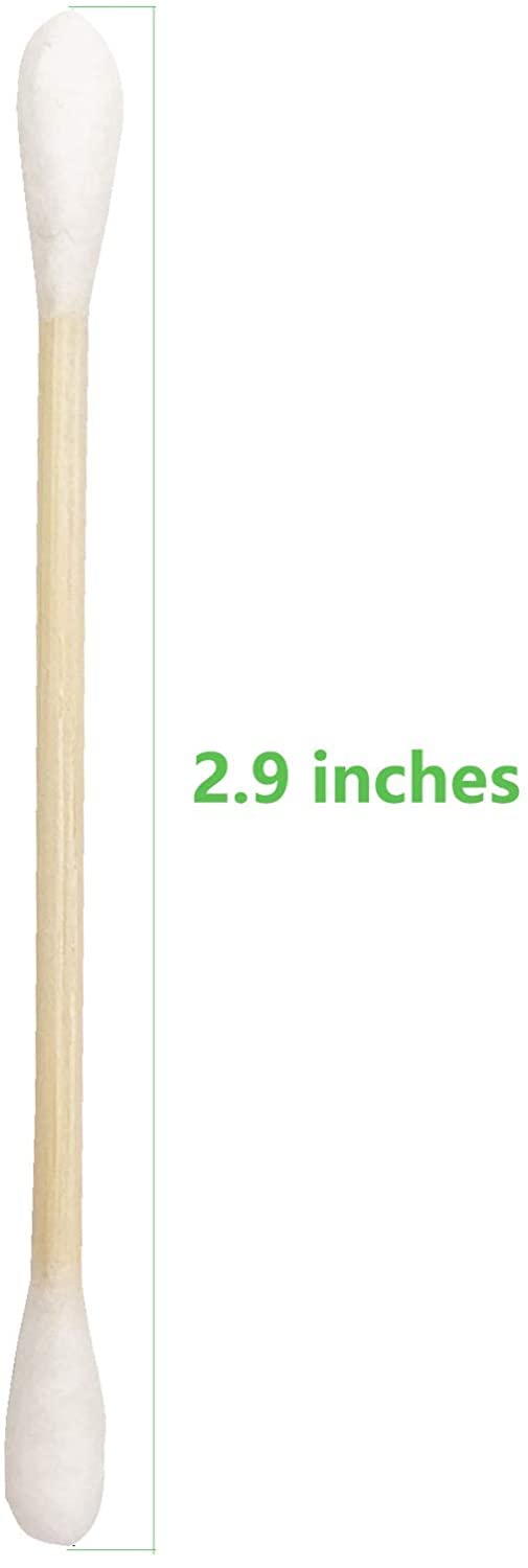 Bamboo Cotton Swabs - Eco-Friendly Wooden Q-Tips | 1200 Pack