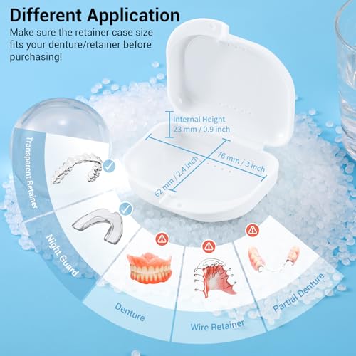 Annhua Portable Orthodontic Retainer Case with Vent Holes - White