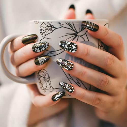 Nail Art Stamping Plates 3pcs Fantasy Tarot Moth Patterns for Nail Design