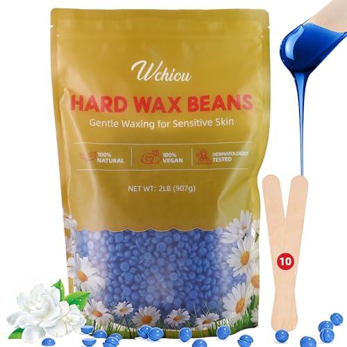 Wchiou 32oz Chamomile Hard Wax Beads for Sensitive Skin - Hair Removal