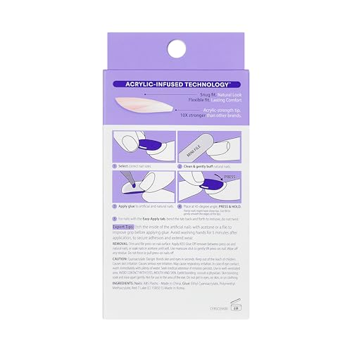 KISS Press On Nails - Your Moment - Real Short, Squoval Shape, Pack of 2