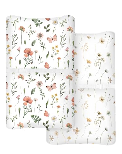2 Pack Baby Changing Pad Covers, 32"x16" Silky Stretch Knit