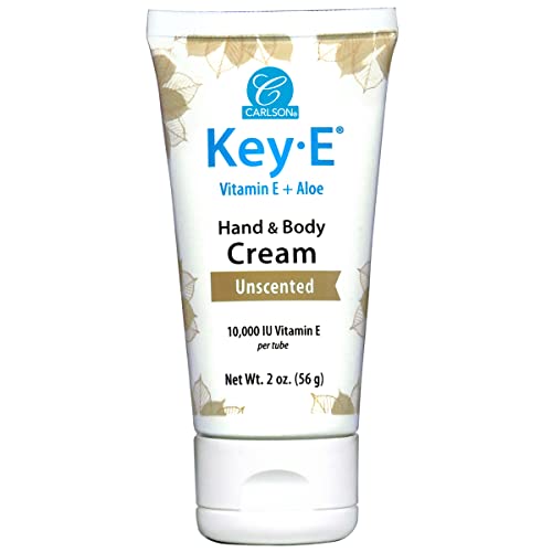 Carlson Key-E Vitamin E & Organic Aloe Hand & Body Cream, 2 oz
