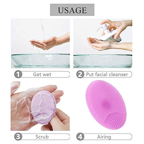 10-Pack Silicone Face Scrubber with Suction Handle for Deep Cleansing