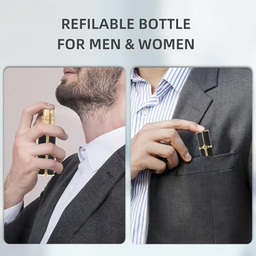 muilsae Leather Refillable Perfume Atomizer 5ml - BKS Compact Travel Bottle