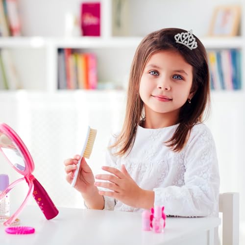 Minkissy 4pcs Kids Crown Hair Clips & Tiaras - Rhinestone Little Girl Hair Accessories