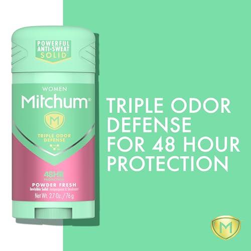 Mitchum Women's Antiperspirant Gel Stick, Powder Fresh, 48HR Protection