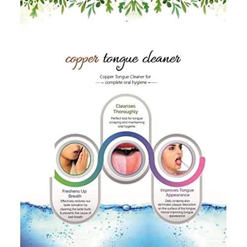 Pure Copper Tongue Scraper - Ergonomic Oral Care Cleaner (12-Piece Set)