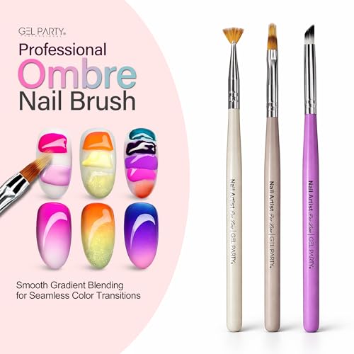 21-Piece Pastel Nail Art Brush Set for Gel, Acrylic & Ombre Manicure